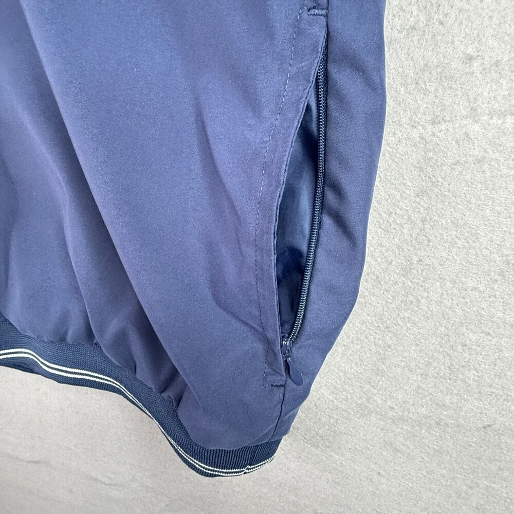 Vintage Nike Pullover Jacket Youth Large Blue Windbreaker Lined Center Swoosh